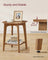 Side Table - Wood - Cloud White - Small Square Design with Lower Shelf