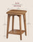 Side Table - Wood - Cloud White - Small Square Design with Lower Shelf
