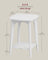 Side Table - Wood - Cloud White - Small Square Design with Lower Shelf