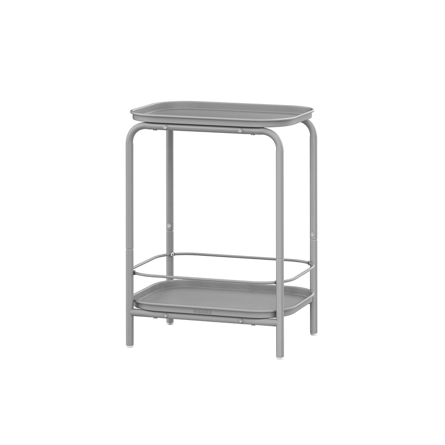 2-Tier Metal Side Table - Metal - Ink Black - Tray Surface