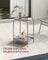 2-Tier Metal Side Table - Metal - Dove Grey - Tray Surface for Versatile Use