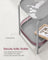 2-Tier Metal Side Table - Metal - Dove Grey - Tray Surface for Versatile Use