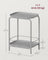 2-Tier Metal Side Table - Metal - Dove Grey - Tray Surface for Versatile Use
