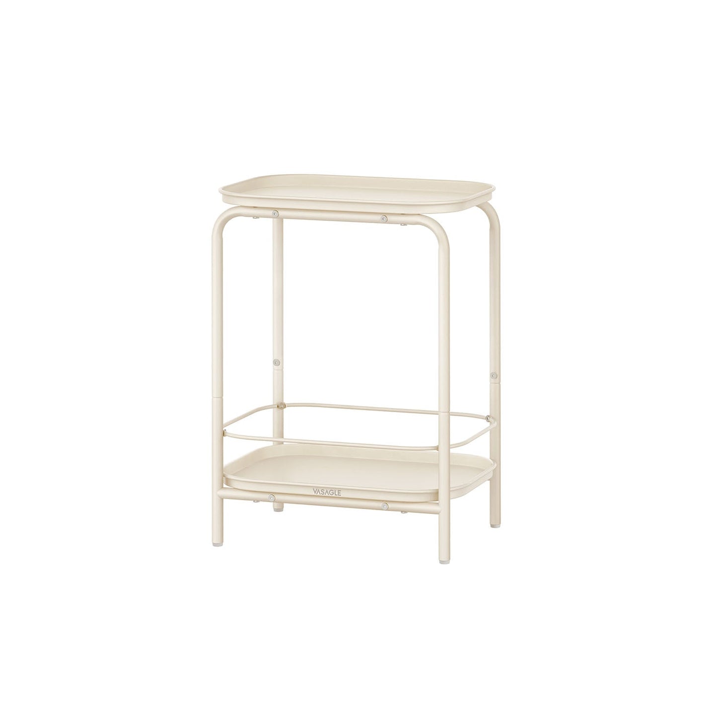 2-Tier Metal Side Table - Metal - Ink Black - Tray Surface