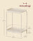 2-Tier Metal Side Table - Metal - Cream White - Tray Surface