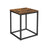Side Table - Steel - Rustic Brown and Black