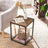 Side Table - Steel - Rustic Brown and Black