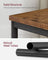 Industrial Side Table - Steel Frame - Rustic Brown - Multi-Use with Storage Shelf