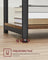 Industrial Side Table - Steel Frame - Rustic Brown - Multi-Use with Storage Shelf
