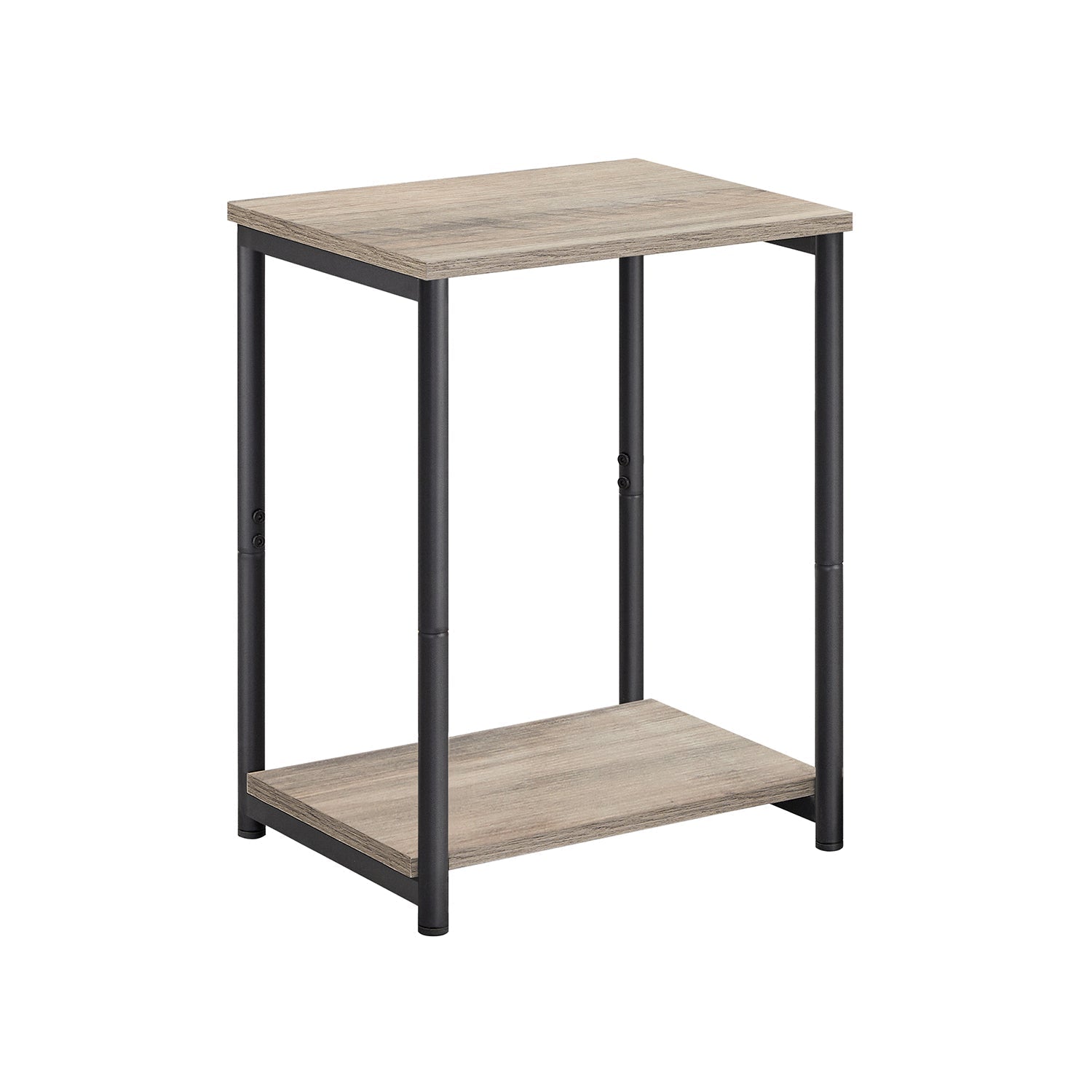 2-Tier End Table - Steel - Industrial Gray - With Storage Shelf