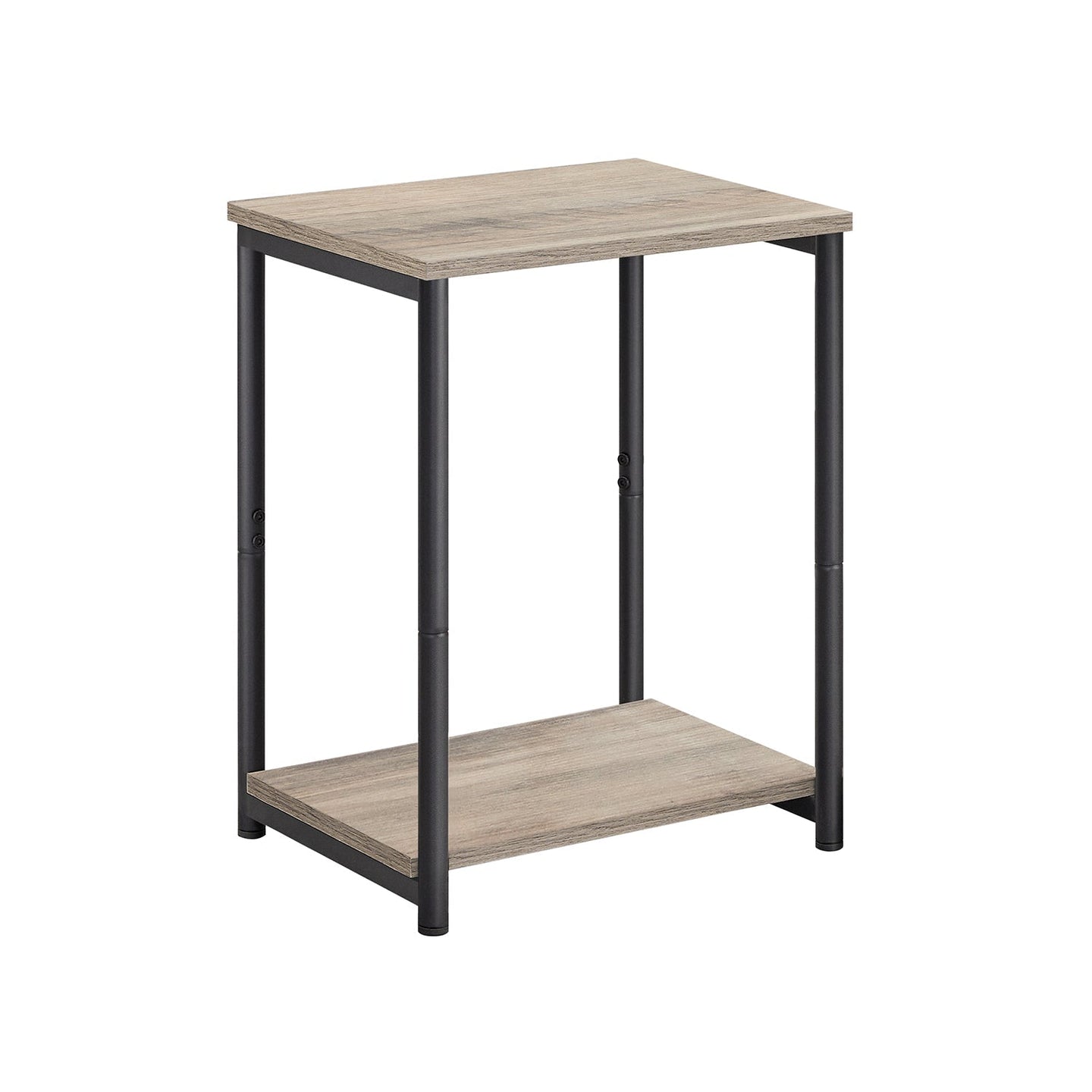 2-Tier End Table - Steel - Industrial Gray - With Storage Shelf