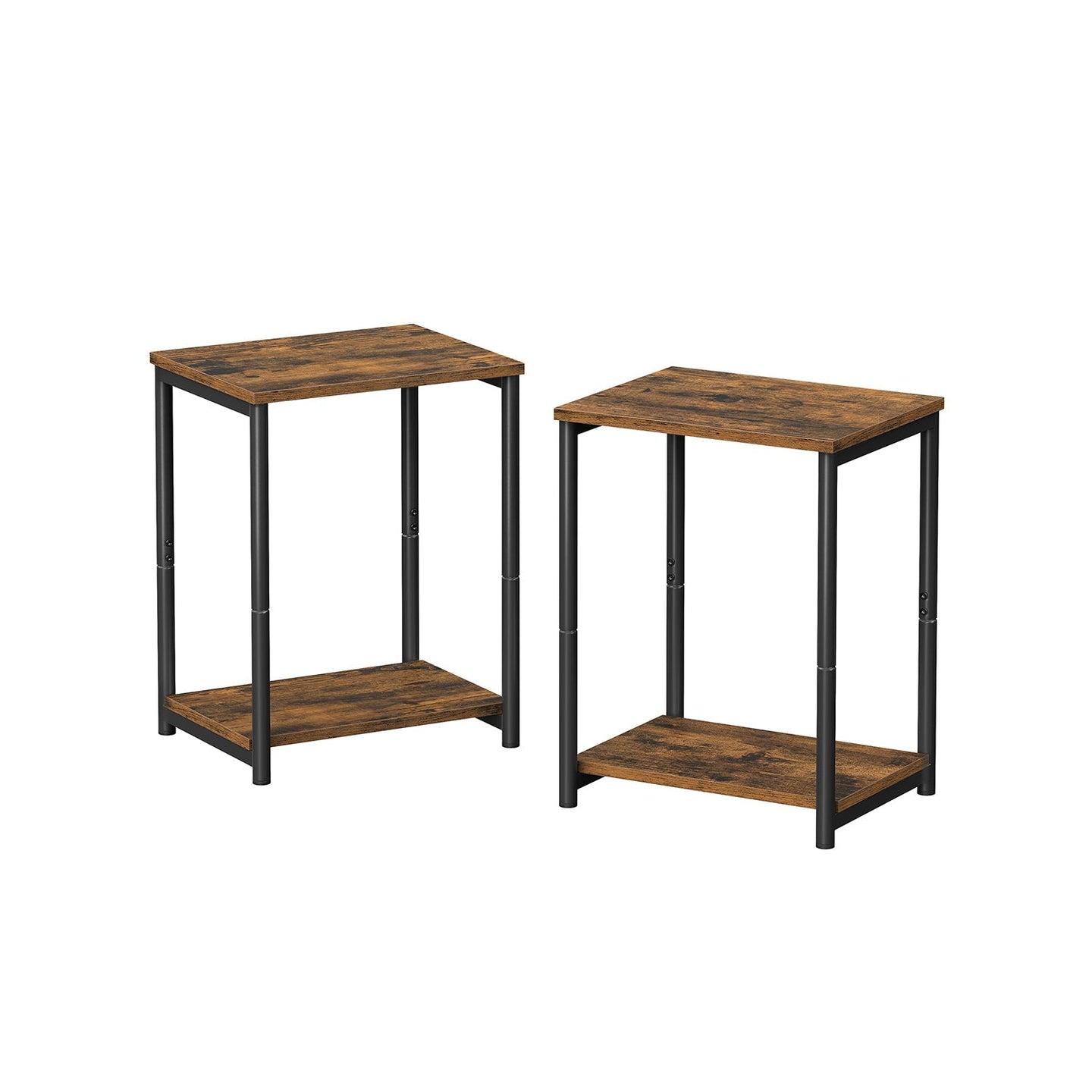 2-Tier End Table - Set of 2 - Steel