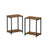 2-Tier End Table - Set of 2 - Steel Frame - Multi-Purpose Use