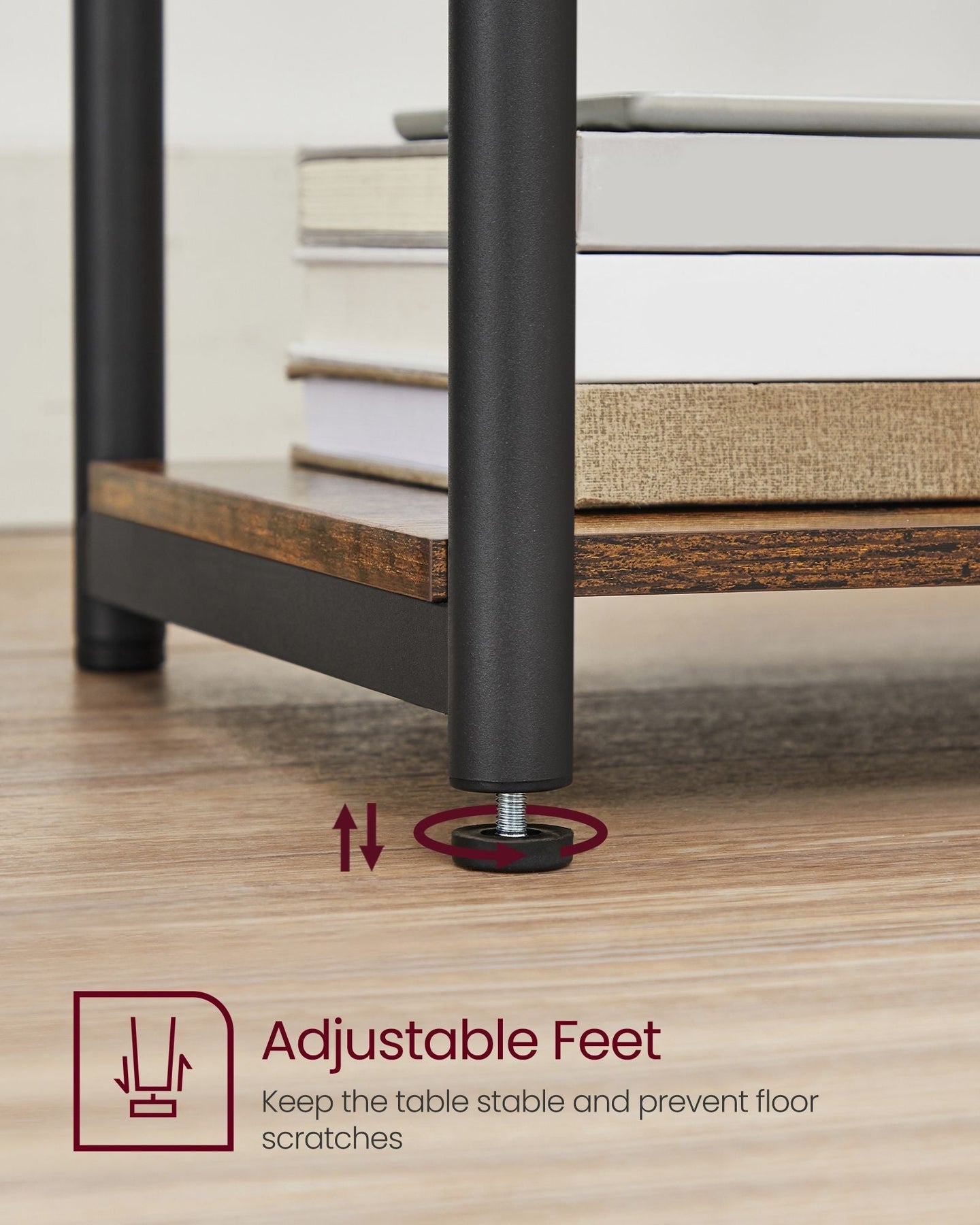 2-Tier End Table - Set of 2 - Steel