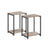 2-Tier End Table - Set of 2 - Steel Frame - Multi-Purpose Use