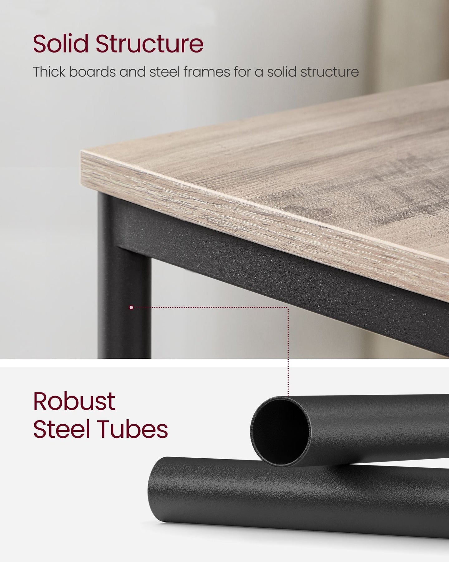 2-Tier End Table - Set of 2 - Steel Frame - Multi-Purpose Use