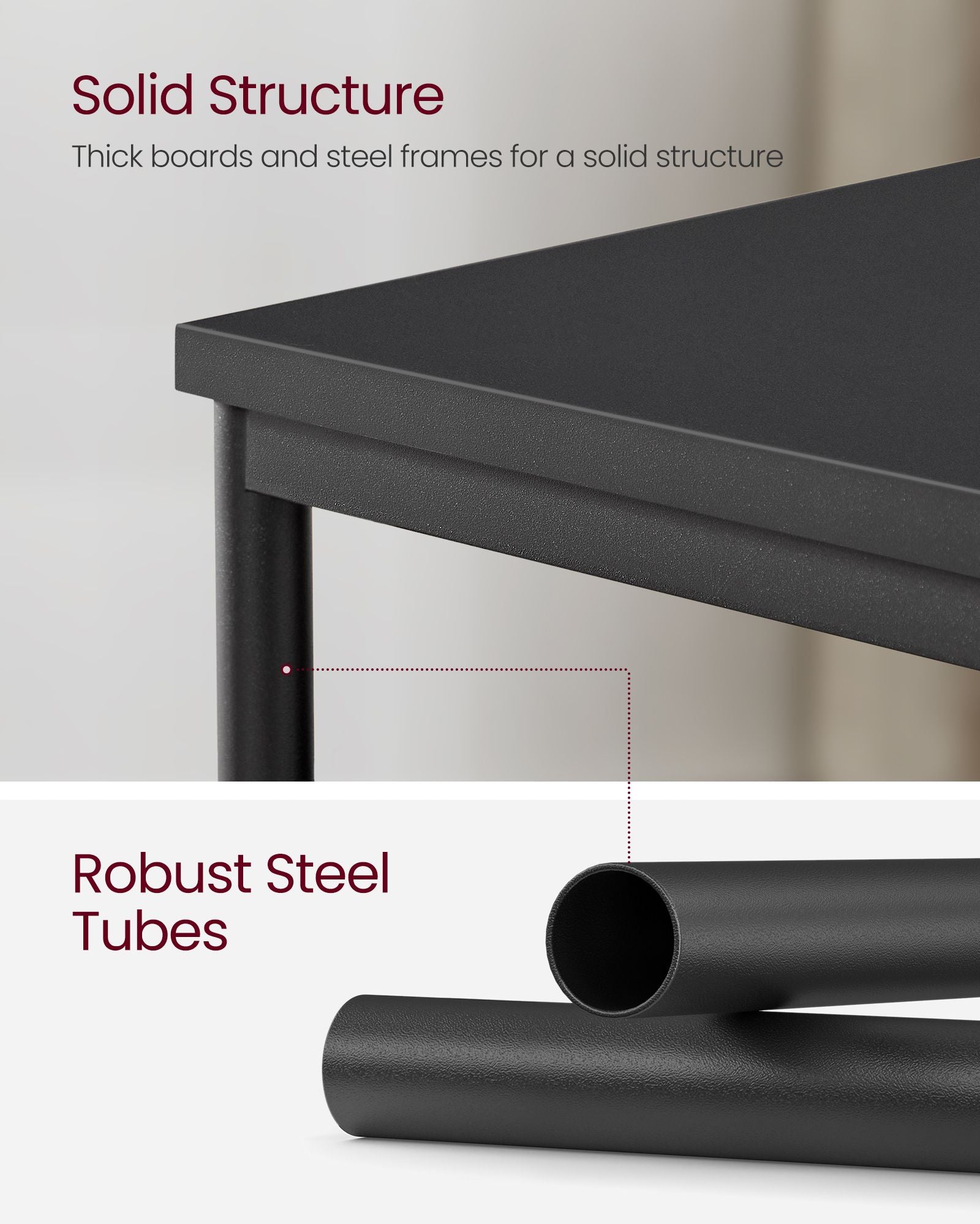 2-Tier End Table - Set of 2 - Steel Frame