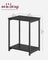 End Table - 2-Tier with Storage Shelf - Steel - Classic Black