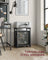 Set of 2 Side Tables - 2-Tier Industrial Style - Steel - Misty Grey - Timeless Color Options
