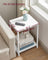 2-Tier End Table - Set of 2 - Steel Frame - Easy to Assemble