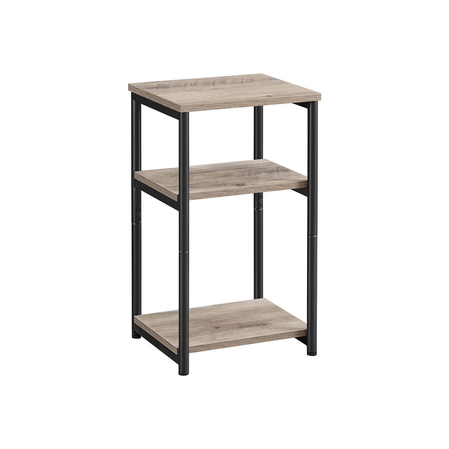 3-Tier End Table - Steel Frame - Heather Greige