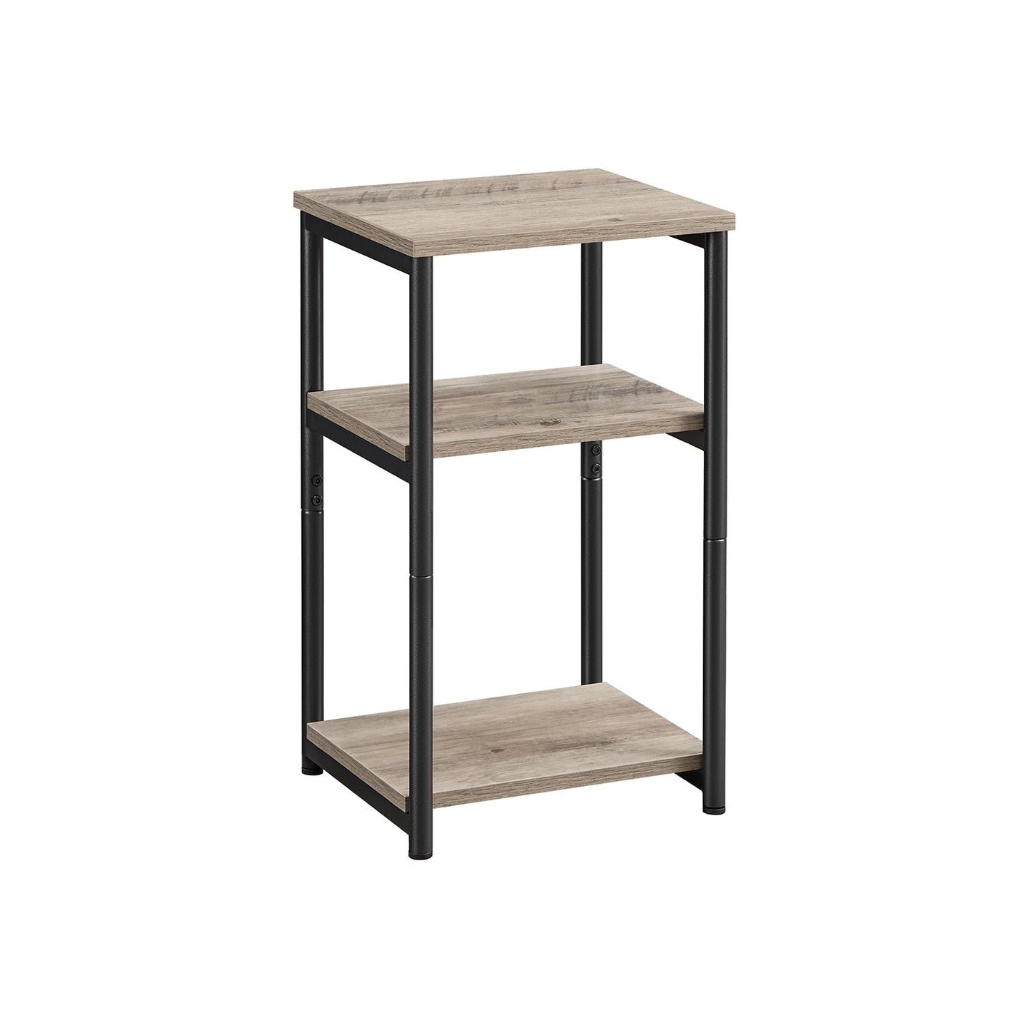 3-Tier End Table - Steel Frame - Heather Greige