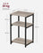 3-Tier End Table - Steel Frame - Heather Greige