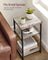 3-Tier End Table - Steel Frame - Heather Greige