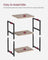 3-Tier End Table - Steel Frame - Heather Greige