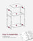 3-Tier Side Table - Steel Frame - Misty Grey and Ink Black