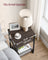 3-Tier Sofa Side Table - Steel Frame - Chestnut Brown