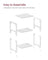 Bedside Table - 3-Tier Design - Steel Frame