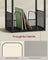 Record Player Stand - Wood - Ebony Black - 3-Tier Vinyl Record Storage for Up to 100 Albums