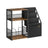 Record Player Stand - Wood - Rustic Brown - Vinyl Storage for Up to 140 Albums