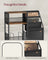 Record Player Stand - Wood - Rustic Brown - Vinyl Storage for Up to 140 Albums