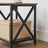 Side Table - Wood - Rustic Brown and Black - X-Shape Frame with Storage Shelf