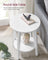 Side Table - Wood - White