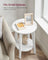 Side Table - Wood - White