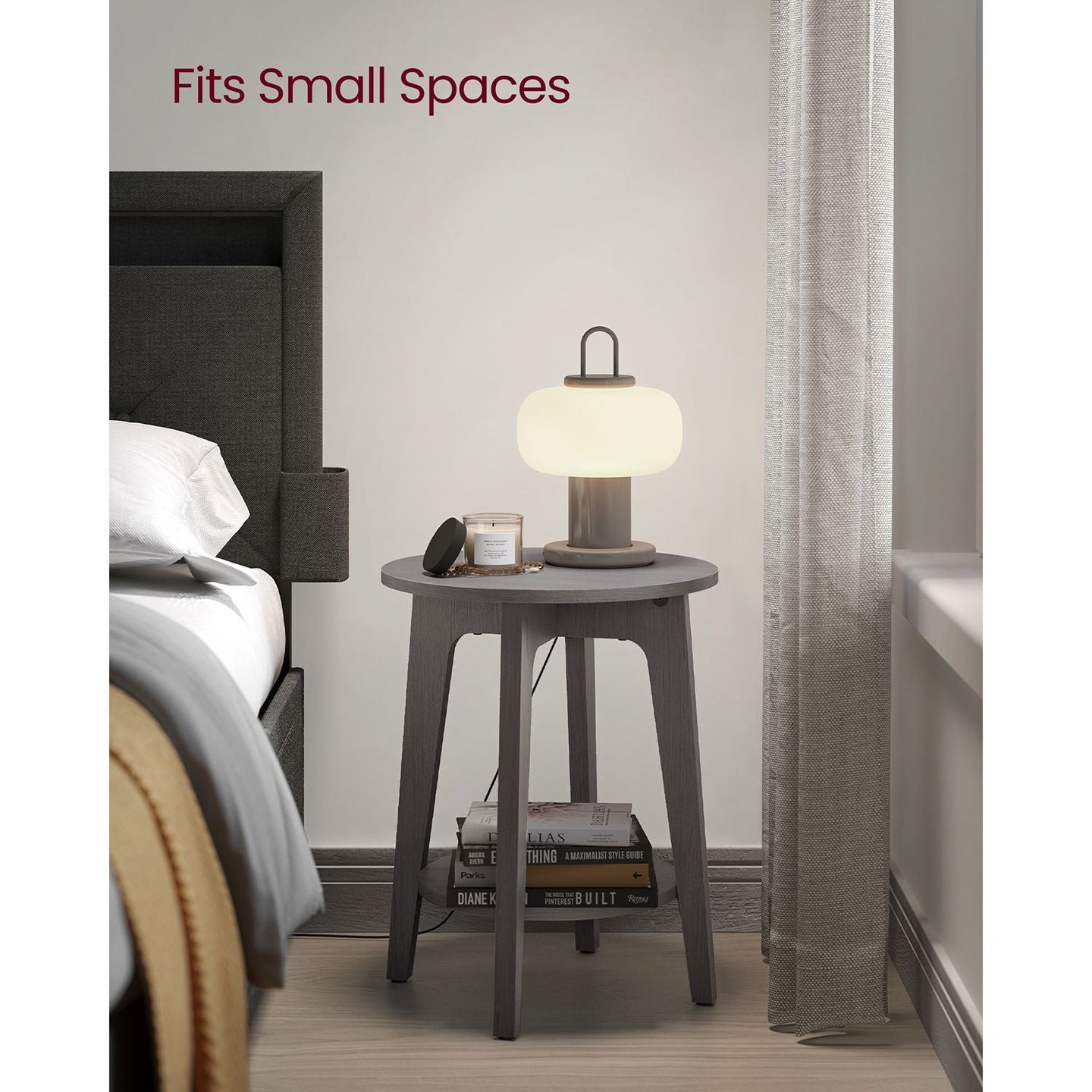 Side Table - Wood - Smoky Grey