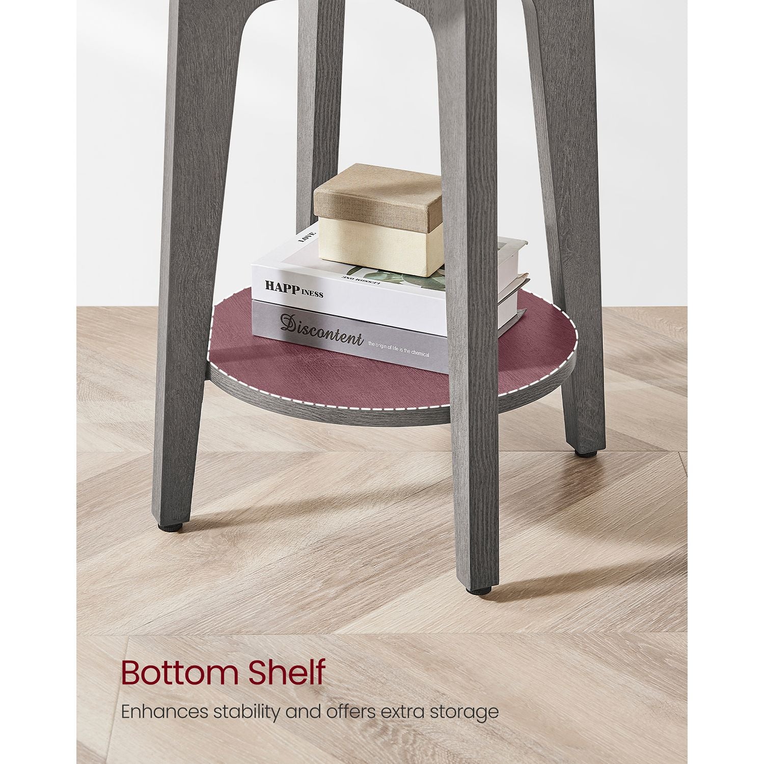 Side Table - Wood - Smoky Grey