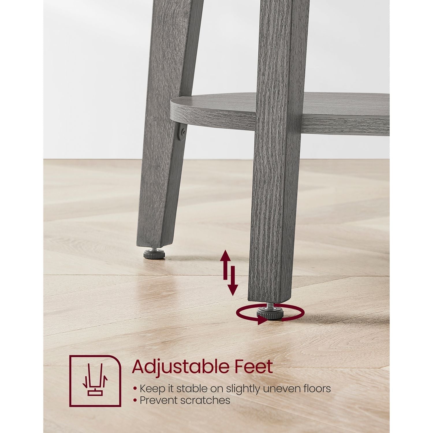 Side Table - Wood - Smoky Grey