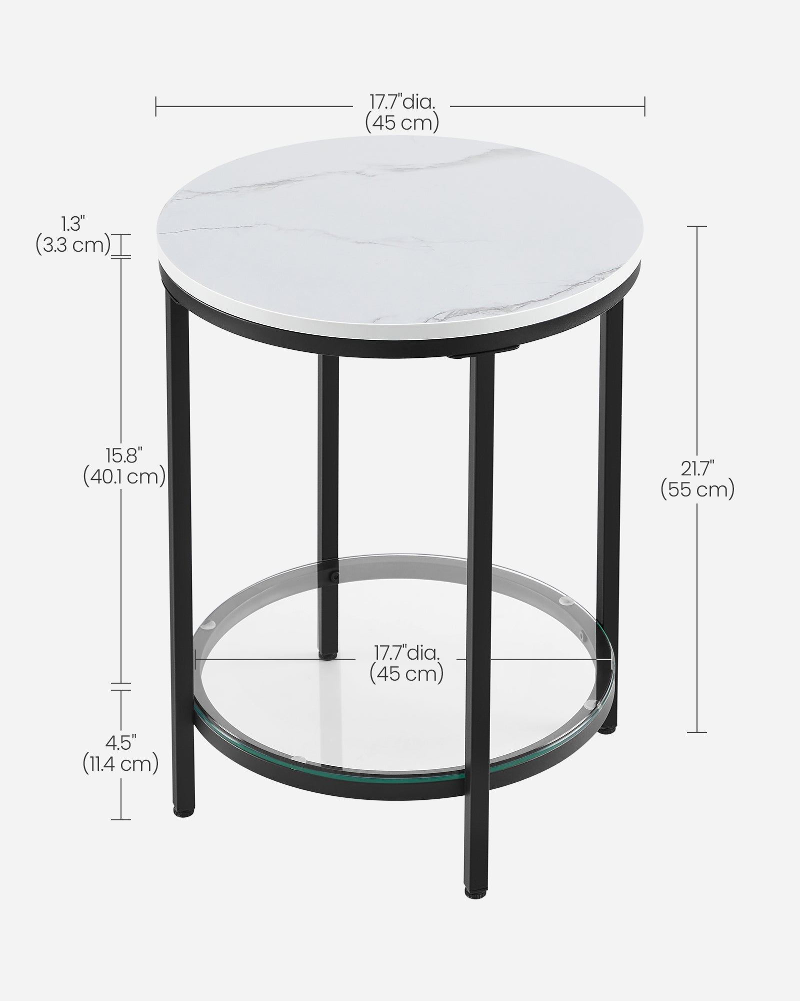 Coffee Table - 2-Tier Design - Particleboard - Modern Minimalist