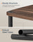 Side Table - Steel Frame - Ebony Walnut - 3 Storage Shelves with Fabric Basket