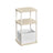 Side Table - 3 Storage Shelves - Steel - Natural Beige