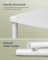 Side Table - Steel Frame - Snow White - 3 Storage Shelves with Fabric Basket