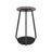 2-Tier Round Side Table - Glass - Marble White