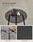 2-Tier Round Side Table - Particleboard - Slate Grey