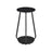 2-Tier Round Side Table - Glass - Marble Black