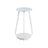 2-Tier Round Side Table - Glass - Marble White