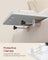 Bedside Table - MDF - Black - Adjustable Clamps with Hanging Tray and Cup Holder